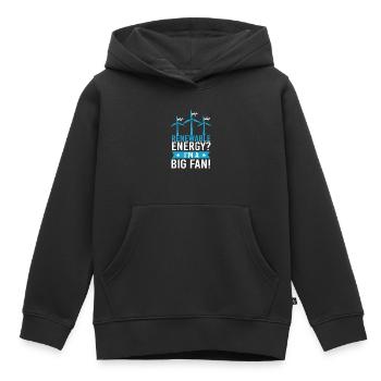 Renewable Energy? Wind power Wind energy - Kids Premium Organic Hoodie - black - Front - AI Model Kid Male (0cm)
