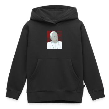 Pape François Vatican Vatican Saint-Pierre - Sweat Premium à capuche enfant bio - noir - Devant - AI Model Kid Male (0cm)