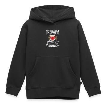 Südtirol lustiger Spruch Urlaub Berge Dolomiten - Kinder Premium Organic Hoodie - Schwarz - Vorne - AI Model Kid Male (0cm)