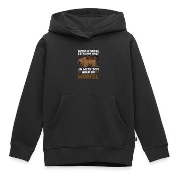 Wombat Würfel Kot - Kinder Premium Organic Hoodie - Schwarz - Vorne - AI Model Kid Male (0cm)