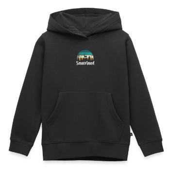Sauerland Sauerländer Heimat Wandern Geschenkidee - Kinder Premium Organic Hoodie - Schwarz - Vorne - AI Model Kid Male (0cm)