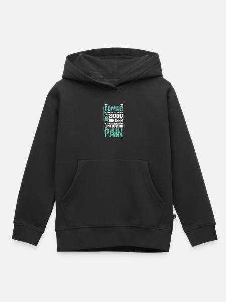 No Halftime No Timeouts Rowing - Kids Premium Organic Hoodie - black