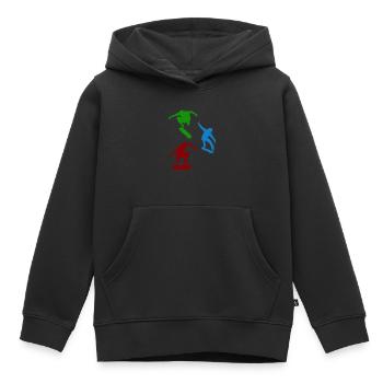 Skate skater - Sweat Premium à capuche enfant bio - noir - Devant - AI Model Kid Male (0cm)