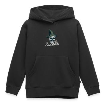Lausbua Bayrischer Bua Bayern Urig Totenkopf cool - Kinder Premium Organic Hoodie - Schwarz - Vorne - AI Model Kid Male (0cm)