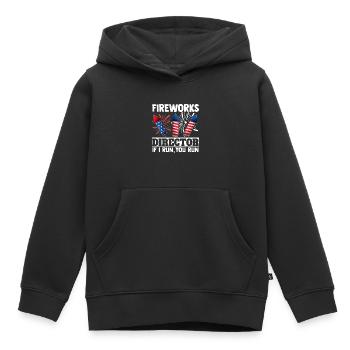 4th July Fireworks Director If I - Sweat Premium à capuche enfant bio - noir - Devant - AI Model Kid Male (0cm)