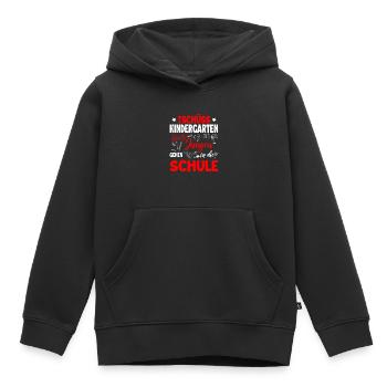 Schulanfang - Kinder Premium Organic Hoodie - Schwarz - Vorne - AI Model Kid Male (0cm)