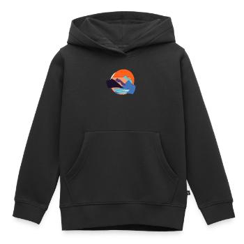 Abstrakt - Kinder Premium Organic Hoodie - Schwarz - Vorne - AI Model Kid Male (0cm)