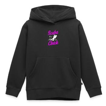 Diving Diver Girl Scuba Chick - Sweat Premium à capuche enfant bio - noir - Devant - AI Model Kid Male (0cm)