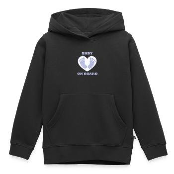 Babyfüße Kleinkind Eltern Baby on Board Schwanger - Kinder Premium Organic Hoodie - Schwarz - Vorne - AI Model Kid Male (0cm)