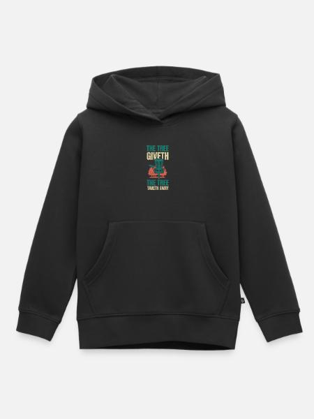 Disc Golf The Tree Giveth The Tree Taketh Away - Kinder Premium hoodie biologisch - zwart