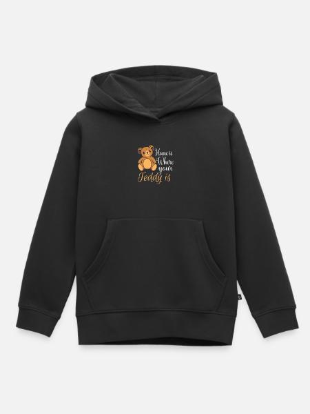 Ours en peluche : Home is where your Teddy bear is - Premium børne hættetrøje økologisk - sort