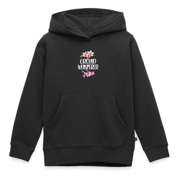 Orchid Whisperer Orchid Lover Plant Mum - Kids Premium Organic Hoodie - black - Front - AI Model Kid Male (0cm)