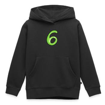 6 - Kinder Premium Organic Hoodie - Schwarz - Vorne - AI Model Kid Male (0cm)