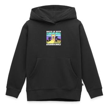 Einschulung 5.Klasse Lama Alpaka Grundschule - Kinder Premium Organic Hoodie - Schwarz - Vorne - AI Model Kid Male (0cm)