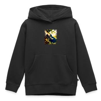Guitar in the grass - Kids Premium Organic Hoodie - black - Front - AI Model Kid Male (0cm)