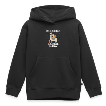 Kindergarten kein prob lama - Kinder Premium Organic Hoodie - Schwarz - Vorne - AI Model Kid Male (0cm)
