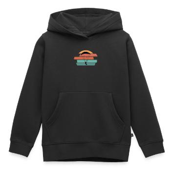 Paragleiten Gleitschirmfliegen Gleitsegeln Pilot - Kinder Premium Organic Hoodie - Schwarz - Vorne - AI Model Kid Male (0cm)