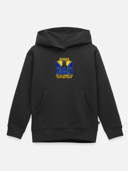 Bosnian Dad Bosnien Flagge Sonnenbrillen Vatertag - Premium børne hættetrøje økologisk - sort