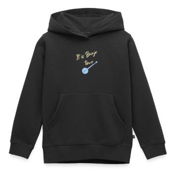 Banjo Vintage Bluegrass Musikspieler Geschenk - Kinder Premium Organic Hoodie - Schwarz - Vorne - AI Model Kid Male (0cm)