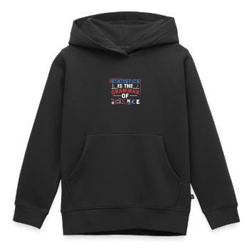 Statistik ist die Grammatik der Wissenschaft - Kinder Premium Organic Hoodie - Schwarz - Vorne - AI Model Kid Male (0cm)