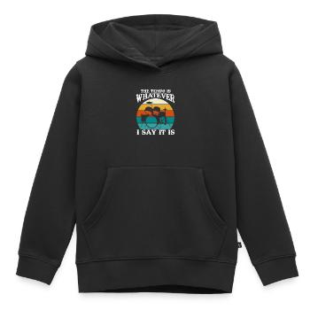 Tempo Whatever I Say it Is Batteur Vintage - Sweat Premium à capuche enfant bio - noir - Devant - AI Model Kid Male (0cm)