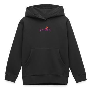 Breakdance Herzschlag Urban Dance Street Art - Kinder Premium Organic Hoodie - Schwarz - Vorne - AI Model Kid Male (0cm)