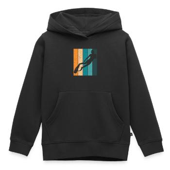 Freediver Retro Freediver Apnea Diver Apnea - Kids Premium Organic Hoodie - black - Front - AI Model Kid Male (0cm)