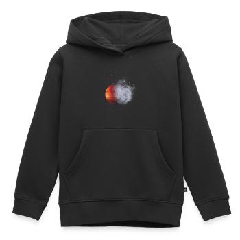 Espace spatial spatial fusée soleil brouillard - Sweat Premium à capuche enfant bio - noir - Devant - AI Model Kid Male (0cm)