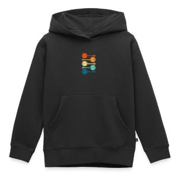 Banjo Instrument Banjo joueur de banjos cadeau - Sweat Premium à capuche enfant bio - noir - Devant - AI Model Kid Male (0cm)