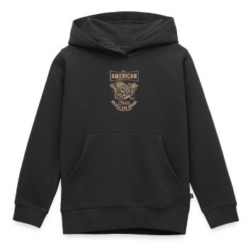 Muscle Car / V8 / Hot Rod / V8 Engine / V8 Son - Sweat Premium à capuche enfant bio - noir - Devant - AI Model Kid Male (0cm)