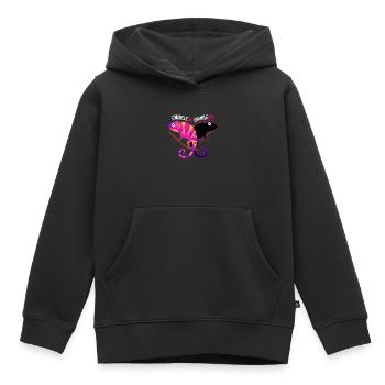 Chamäleon Chameleoff Reptil Echse - Kinder Premium Organic Hoodie - Schwarz - Vorne - AI Model Kid Male (0cm)