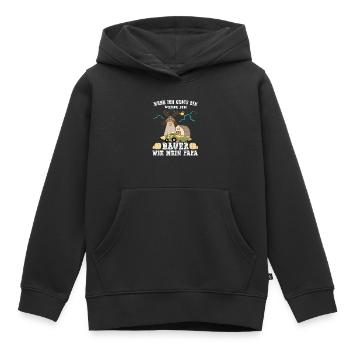 Landwirt Kinder wie Papa Bauer werden - Kinder Premium Organic Hoodie - Schwarz - Vorne - AI Model Kid Male (0cm)