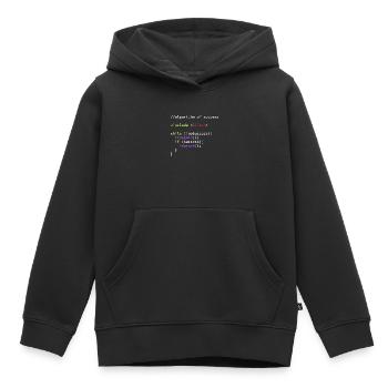 Informatiker Programmierer Coder Hacker Code - Kinder Premium Organic Hoodie - Schwarz - Vorne - AI Model Kid Male (0cm)
