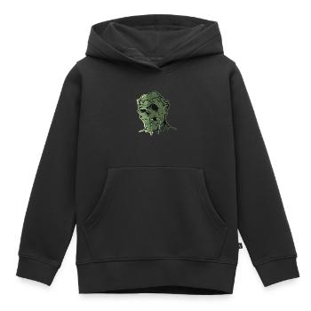 Zombie - Sweat Premium à capuche enfant bio - noir - Devant - AI Model Kid Male (0cm)