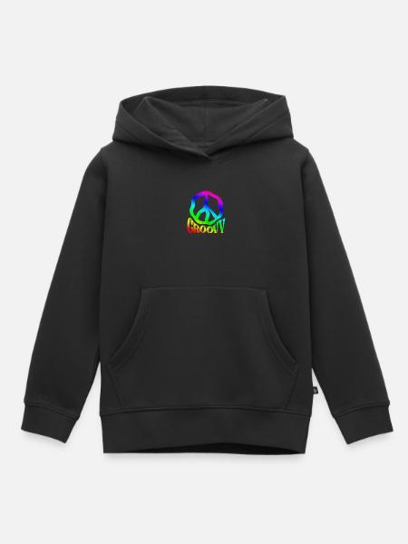 Hippie - Kinder Premium Organic Hoodie - Schwarz