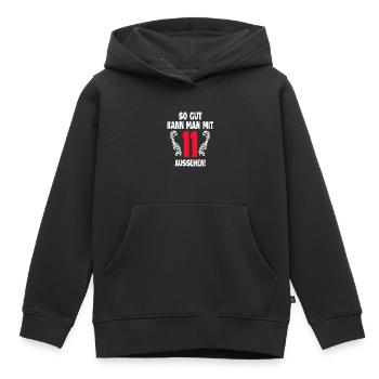 11. Geburtstag - Kinder Premium Organic Hoodie - Schwarz - Vorne - AI Model Kid Male (0cm)
