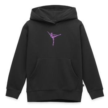 Ballet Ballet Ballerine Girl - Ballet Ballet Ballet - Sweat Premium à capuche enfant bio - noir - Devant - AI Model Kid Male (0cm)