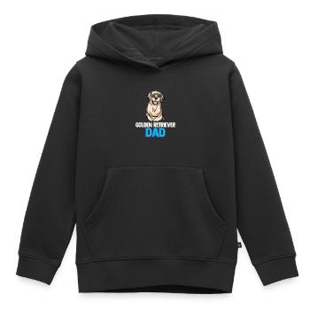 Golden Retriever | Golden Retriever - Sweat Premium à capuche enfant bio - noir - Devant - AI Model Kid Male (0cm)