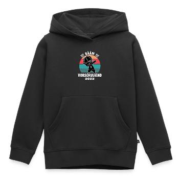 Vorschulkind 2022 Bääm Vorschulkind 2022 Kinder - Kinder Premium Organic Hoodie - Schwarz - Vorne - AI Model Kid Male (0cm)