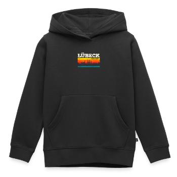 Lübeck - Kinder Premium Organic Hoodie - Schwarz - Vorne - AI Model Kid Male (0cm)