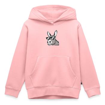 Esel Mit Sonnenbrille Hausesel Farm Tiere Geschenk - Kinder Premium Organic Hoodie - Rosa - Vorne - AI Model Kid Female (0cm)