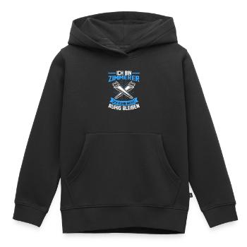 Zimmerer Schreiner Tischler Zimmerei - Kinder Premium Organic Hoodie - Schwarz - Vorne - AI Model Kid Male (0cm)