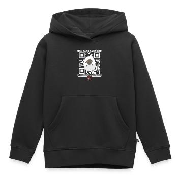 Mon pass sanitaire anti vaccin humour covid - Sweat Premium à capuche enfant bio - noir - Devant - AI Model Kid Male (0cm)