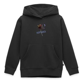 Casque de samouraï et Katana - Sweat Premium à capuche enfant bio - noir - Devant - AI Model Kid Male (0cm)