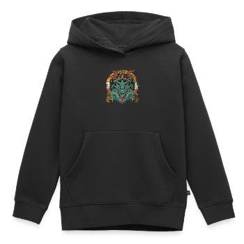 Dragon, Dragon, Dragon asiatique - Sweat Premium à capuche enfant bio - noir - Devant - AI Model Kid Male (0cm)
