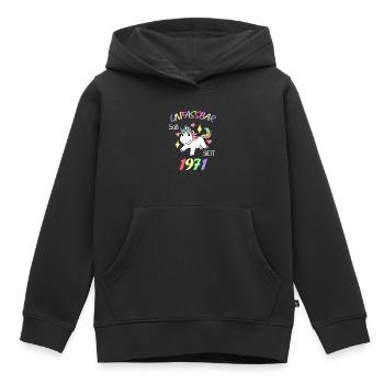 1971 - Jahrgang 1971 - Kinder Premium Organic Hoodie - Schwarz - Vorne - AI Model Kid Male (0cm)