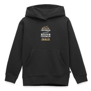 BIN DIE BESTE FREUNDIN VON MEINER BESTEN FREUNDIN - Kinder Premium Organic Hoodie - Schwarz - Vorne - AI Model Kid Male (0cm)
