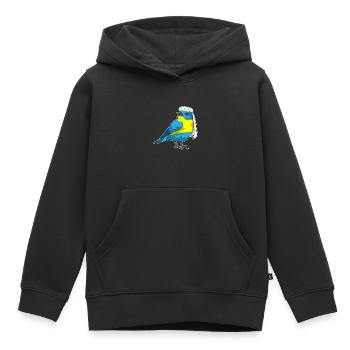 Vogel Braut Blumenkranz Hochzeit - Kinder Premium Organic Hoodie - Schwarz - Vorne - AI Model Kid Male (0cm)