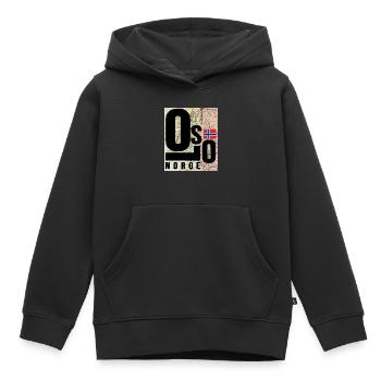 Oslo Norwegen - Kinder Premium Organic Hoodie - Schwarz - Vorne - AI Model Kid Male (0cm)