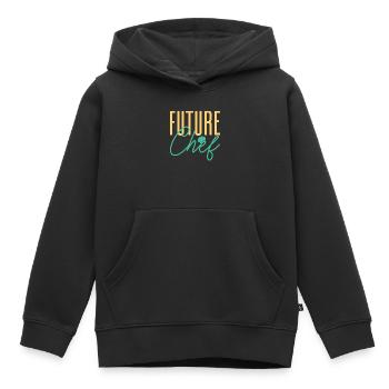 Futur Chef Cuisine Cuisine Pâtisserie Gourmet Commis Che - Sweat Premium à capuche enfant bio - noir - Devant - AI Model Kid Male (0cm)